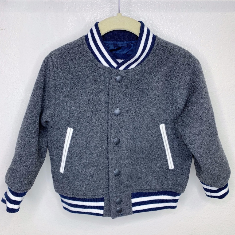 BABY GAP Toddler Wool Bomber Jacket Size 2 NWT